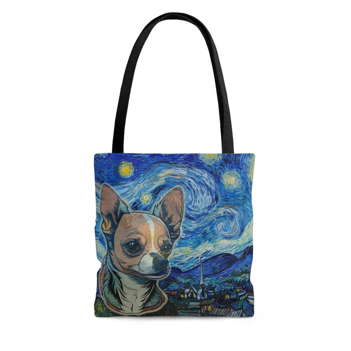 Chihuahua Starry Night Tote Bag