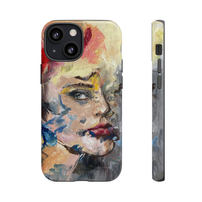 Colorful Girl #1 Painting iPhone Tough Cases