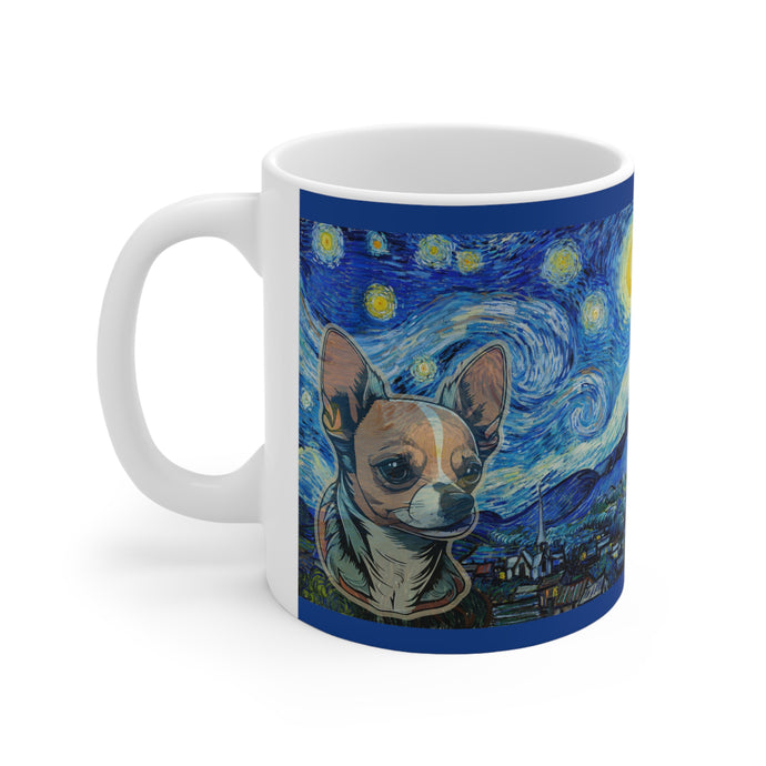 chihuahua Starry Night Ceramic Mug 11oz