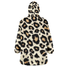 Leopard Print Snug Hoodie Animal print Hoodie wearable Blanket