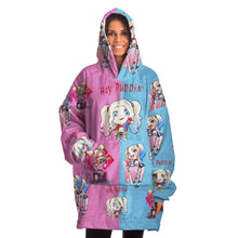 Two Colored Snug Hoodie Fleece Blanket