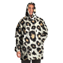 Leopard Print Snug Hoodie Animal print Hoodie wearable Blanket