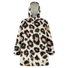 Leopard Print Snug Hoodie Animal print Hoodie wearable Blanket