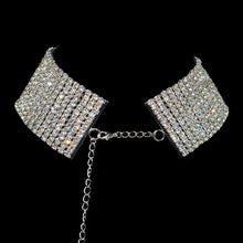 Sparkling Silver Crystal Rhinestones Choker Necklace