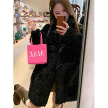 Teddy Leather Loop Faux Fur Coat