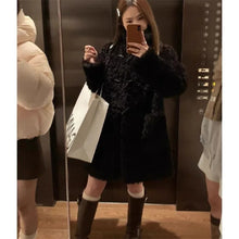 Teddy Leather Loop Faux Fur Coat