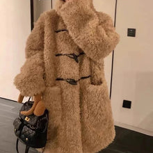 Teddy Leather Loop Faux Fur Coat