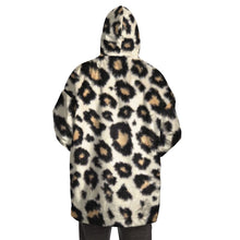 Leopard Print Snug Hoodie Animal print Hoodie wearable Blanket