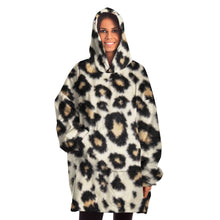 Leopard Print Snug Hoodie Animal print Hoodie wearable Blanket