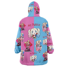 Two Colored Snug Hoodie Fleece Blanket