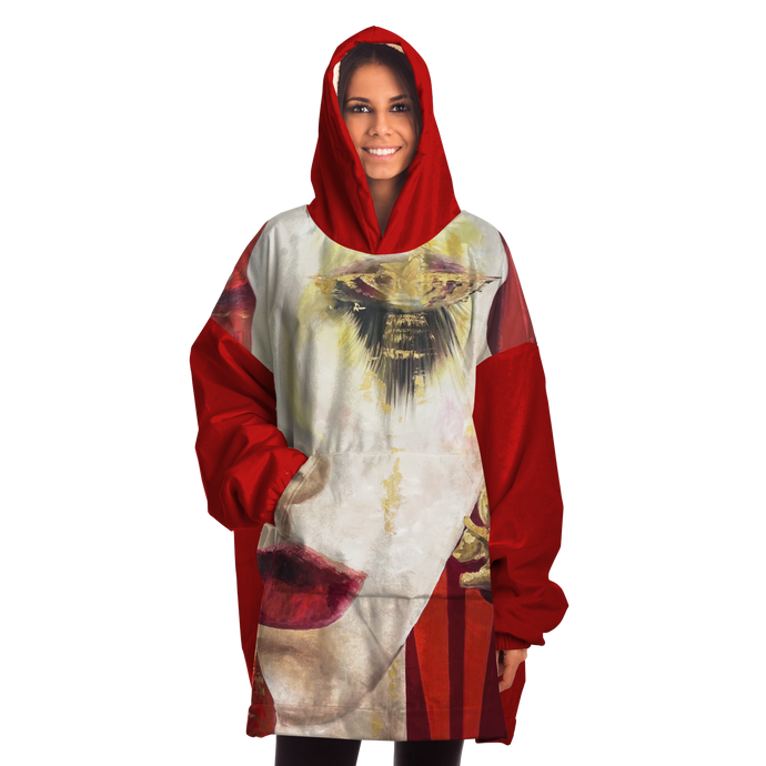 Diva Painting Print Snug Hoodie Wearable Blanket