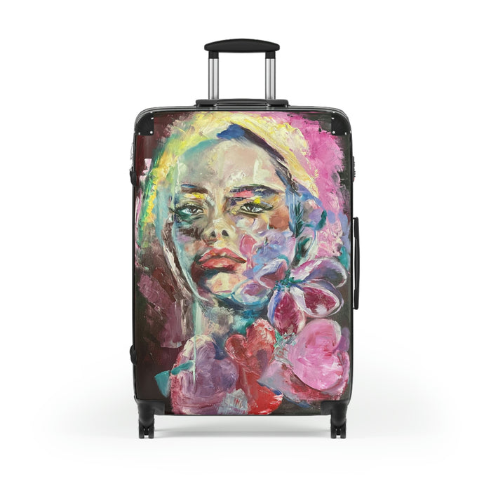 Colorful girl painting Suitcase