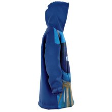 Evil Eye Painting #2 Print Snug Hoodie Wearable Blanket (royal Blue Background)